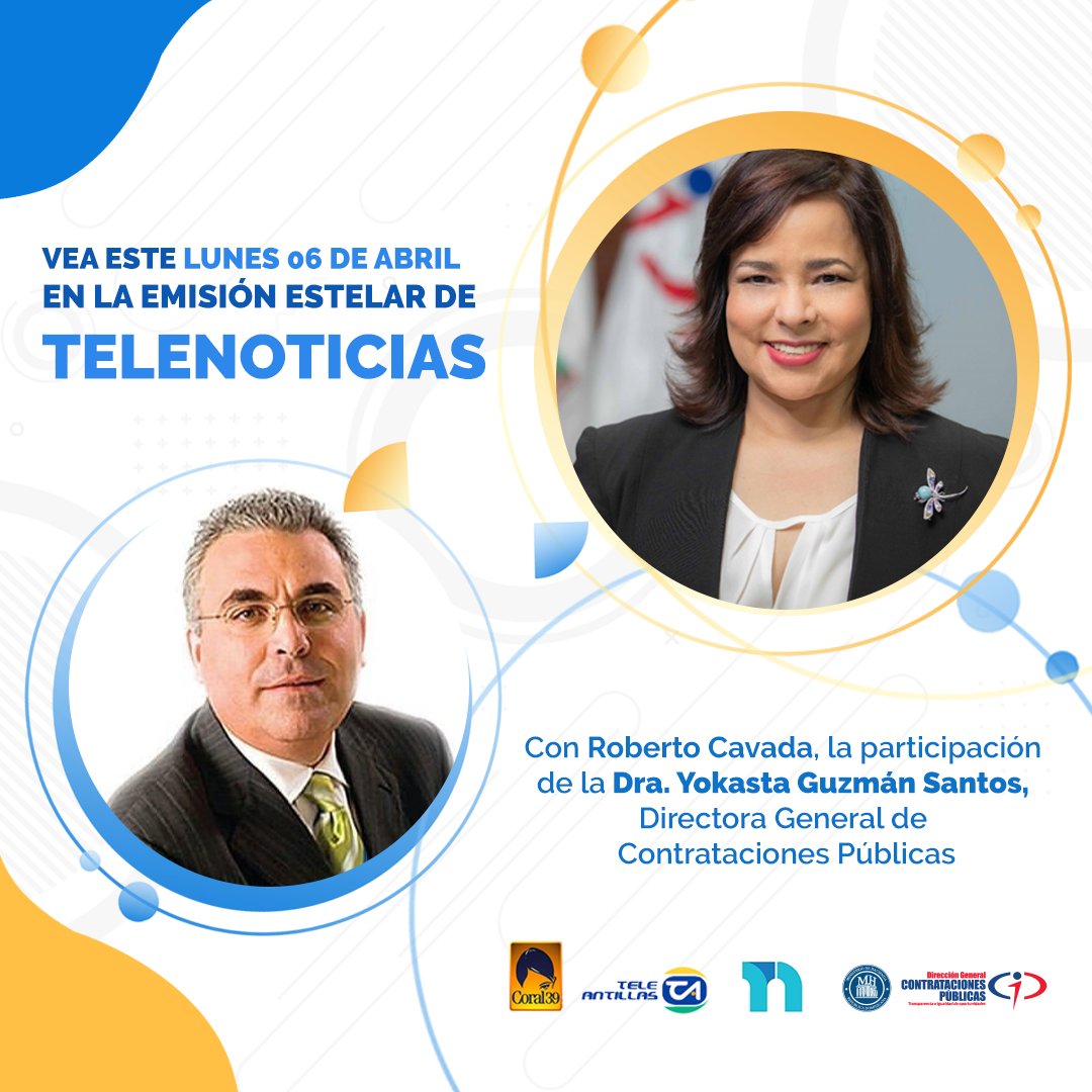 Entrevista a Yokasta Guzmán Santos, Directora General de Contrataciones Públicas en Telenoticias