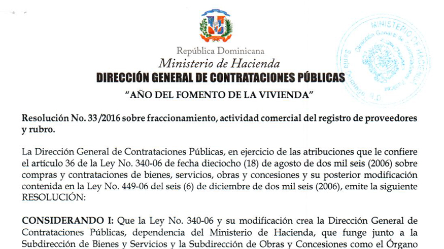 Resolución 33-2016