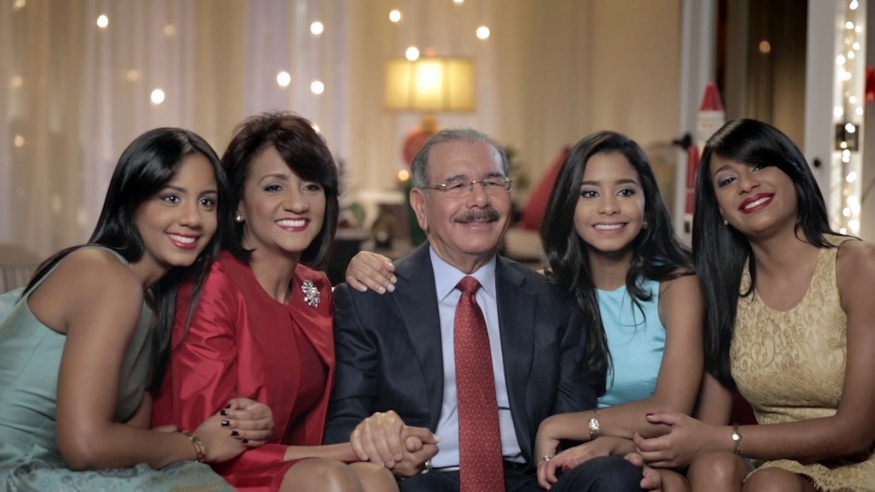 Presidente Danilo Medina junto a su familia