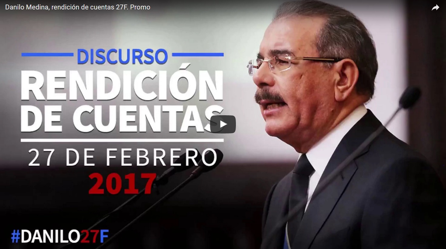 El Discurso del presidente Danilo Medina para rendición de cuentas