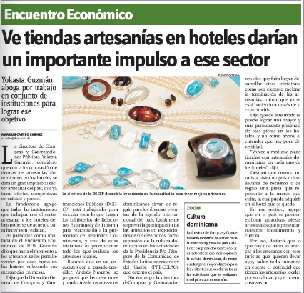 Yokasta Guzmán propone tiendas artesanales en hoteles