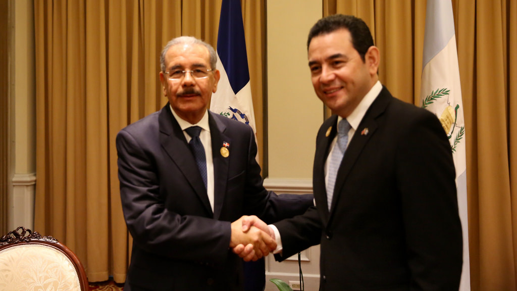 Danilo Medina sostiene dos bilaterales con homólogos de Panamá y Guatemala