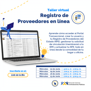 Registro de Proveedores en línea @ Direccion General de Contrataciones Publicas