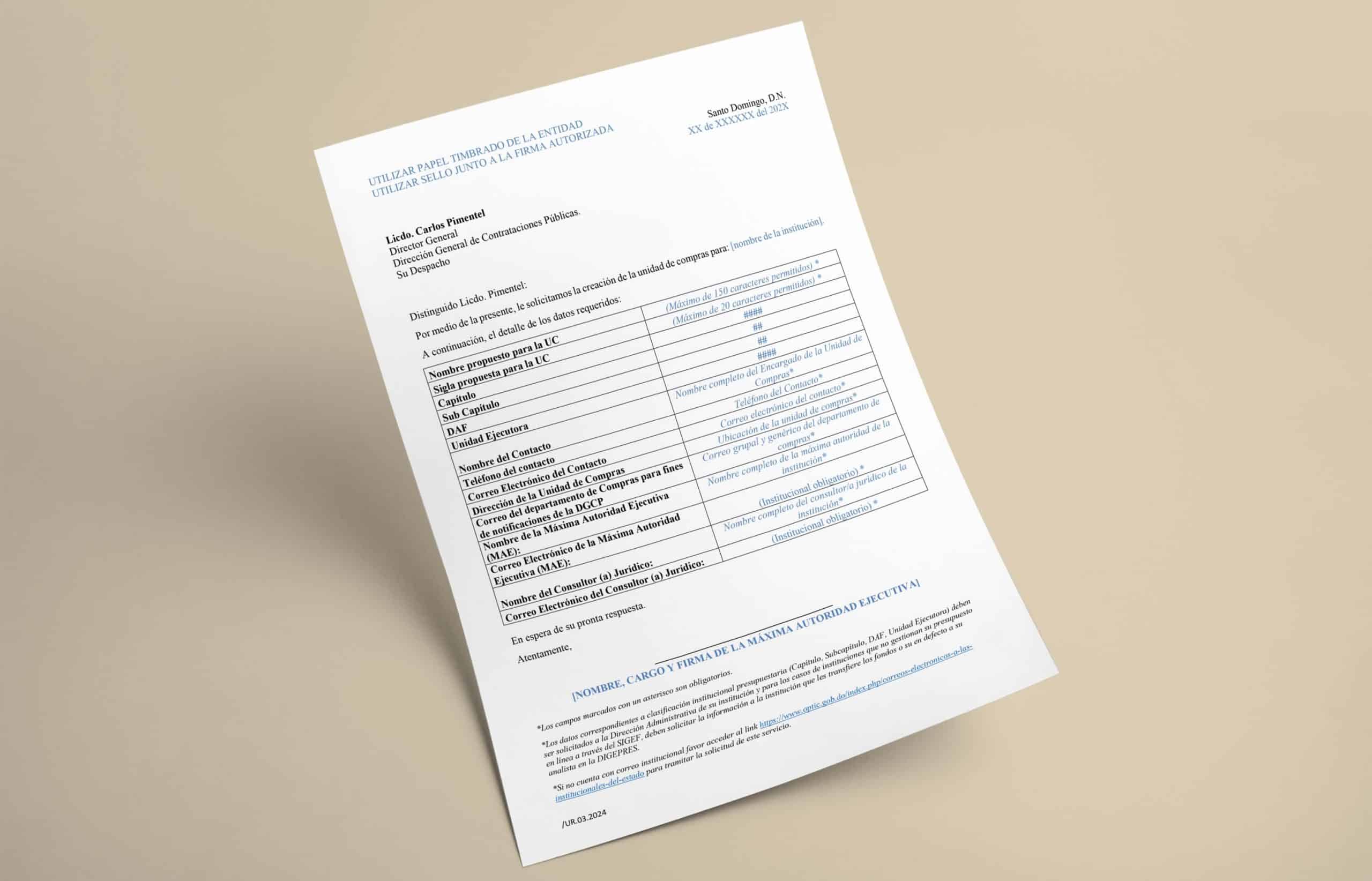 Creación de unidad de compra